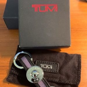Tumi Key Chain in Raisin w Tags